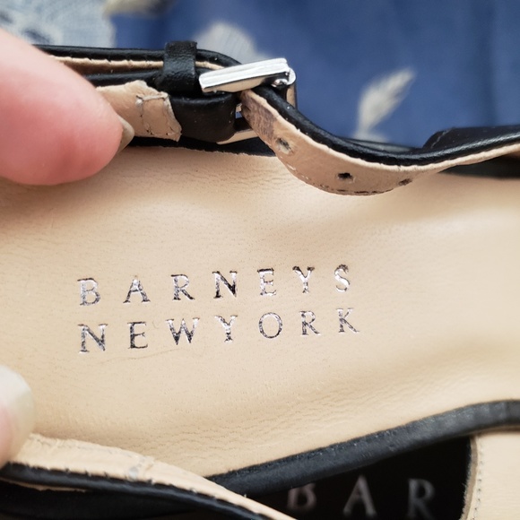 Barney's NY black leather slingbacks NWT sz9 - Picture 4 of 8